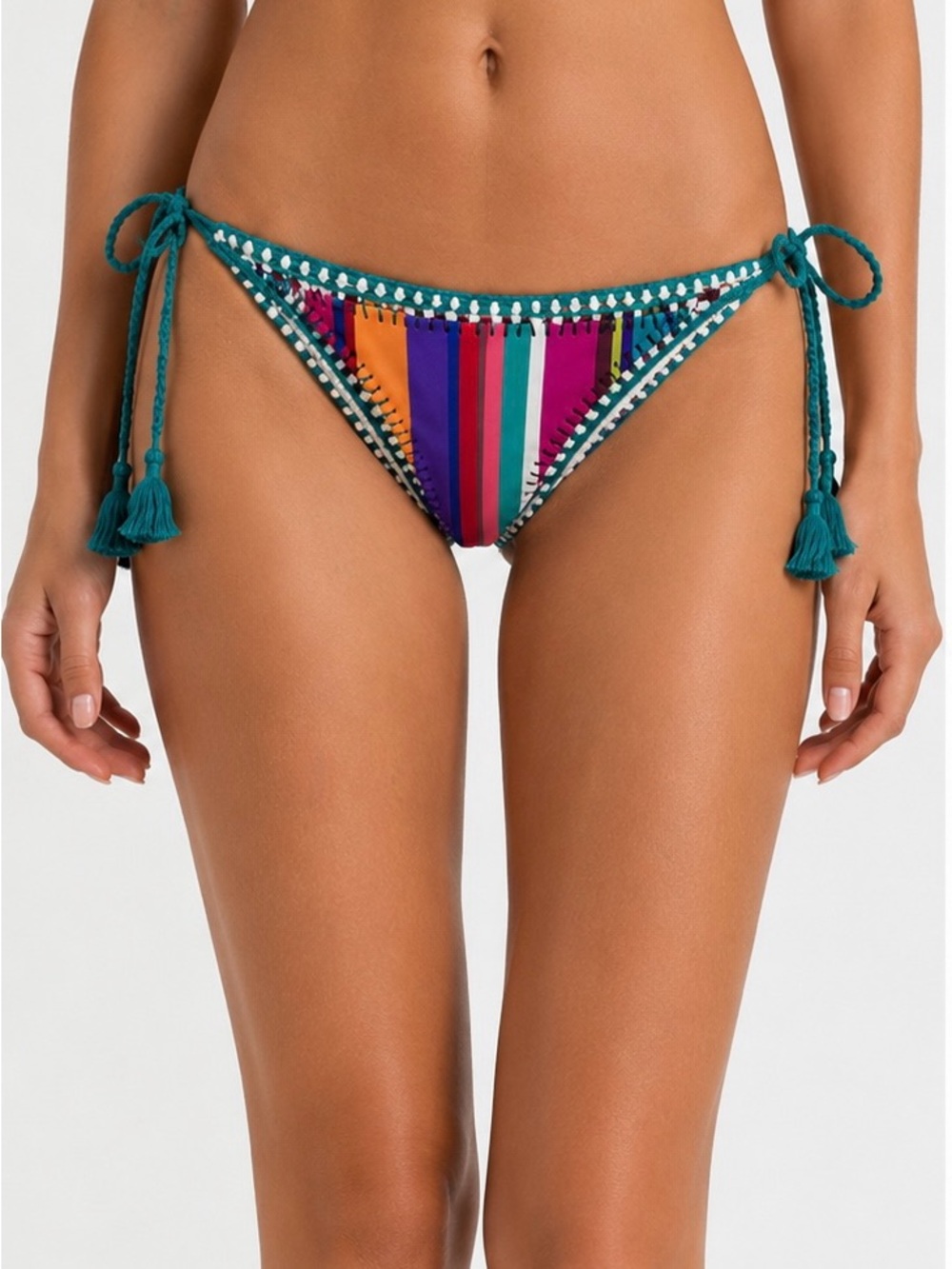 Nanette Lepore Swim Sayulita Serape Vixen Tie Side Bikini Bottom NWT Size M
